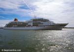 ID 1407 EUROPA (1999/28437grt/IMO 9183855) arriving in Southampton, England on her maiden visit.